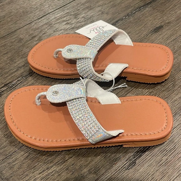 NWT Rhinestoned Flip Flops - Picture 3 of 5